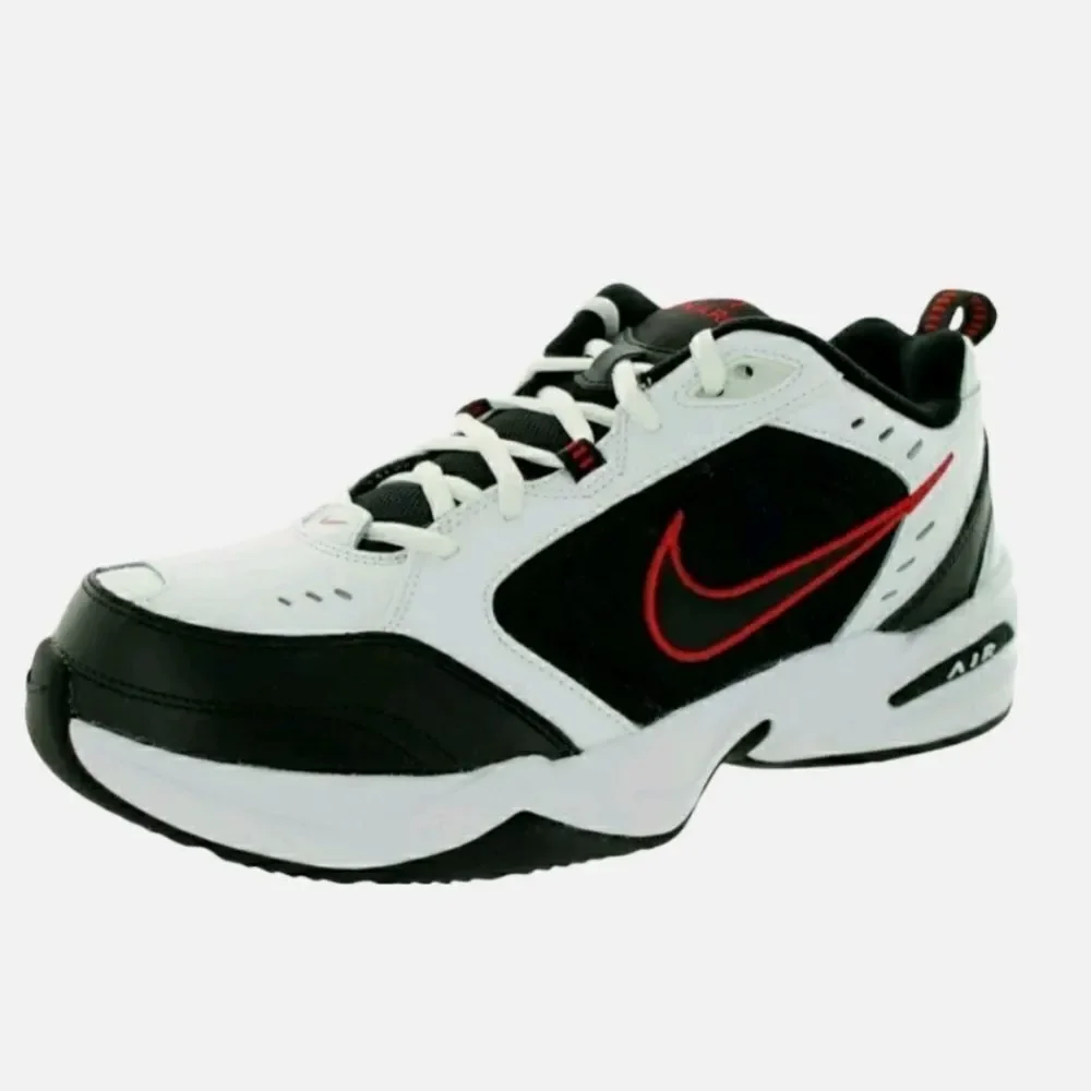 Nike Men’s Air Monarch IV Training Sneakers Black Red White 415445 101